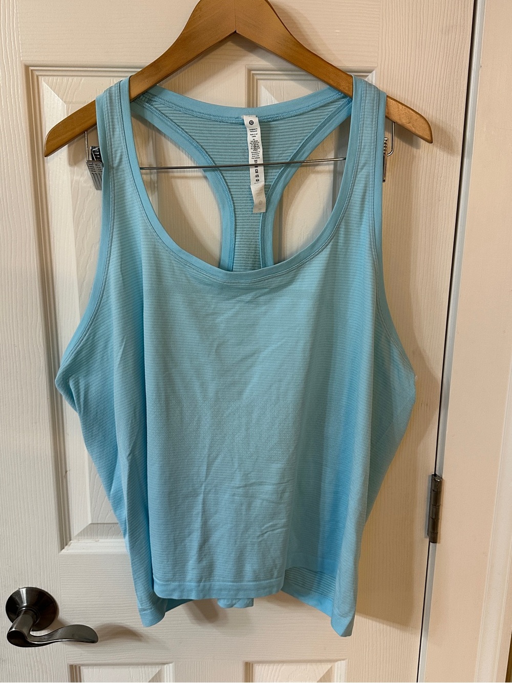Lululemon Swiftly Tech Racerback Tank 2.0 LIght Blue Size 20 Trendy Flattering